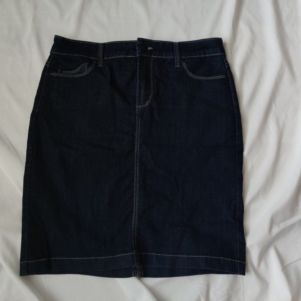 NYDJ Denim Women Dark Blue Skirt 8P